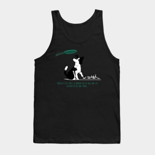 Border Collie playing chess Tank Top